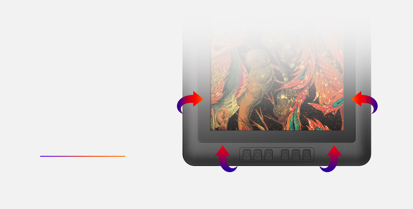 Artist 15.6 graphic art tablet with comfortable, smooth corners