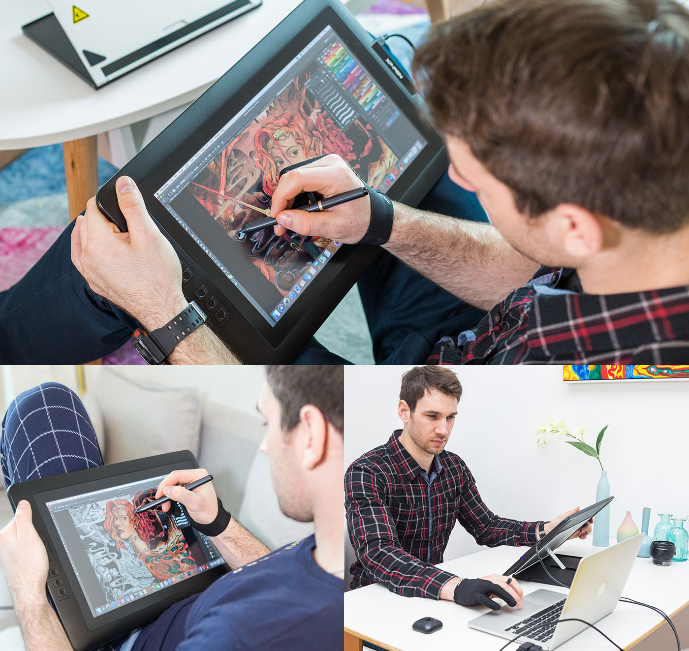 Drawing on the Artist 15.6 pen tablet monitor